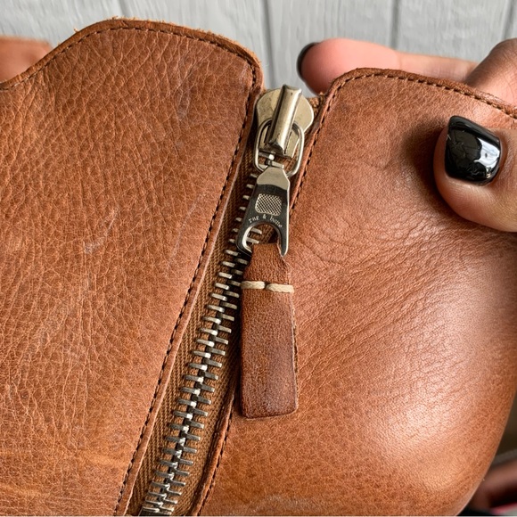 Rag and bone Margot side zip ankle boots in the color tan - Picture 7 of 9